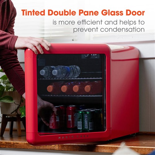 Magic Chef/MCB17CHR 1.7 cu. ft. Retro Mini Beverage Cooler - Red