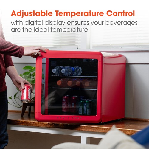 Magic Chef/MCB17CHR 1.7 cu. ft. Retro Mini Beverage Cooler - Red