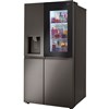 LG 27 CF Side-by-Side InstaView, Dual Ice Makers with Craft Ice - Black Stainless