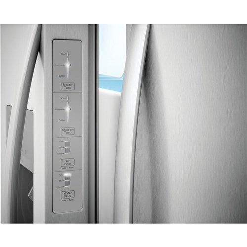 Frigidaire 22.2 CF Counter Depth SxS Refrigerator, Water/Ice Dispense, - Stainless