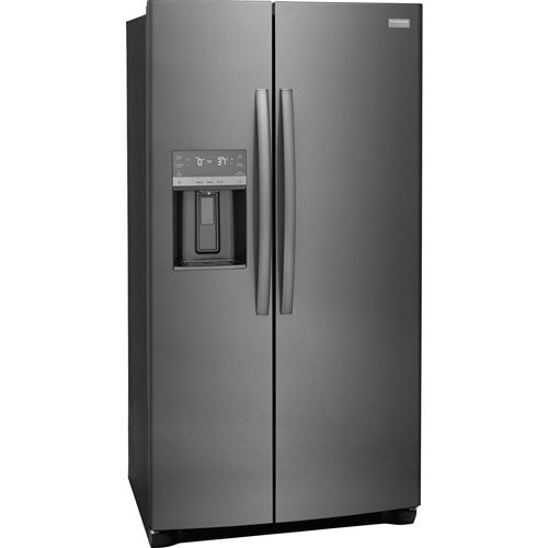 Frigidaire 22.2 CF 36" Counter Depth SxS Refrigerator, Water/Ice Dispense - Black SS