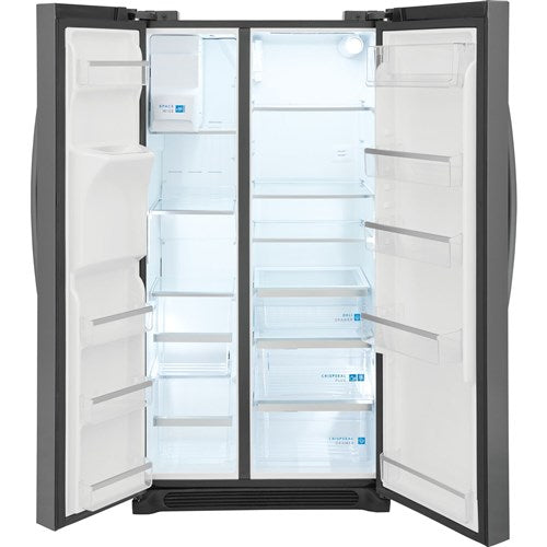 Frigidaire 22.2 CF 36" Counter Depth SxS Refrigerator, Water/Ice Dispense - Black SS