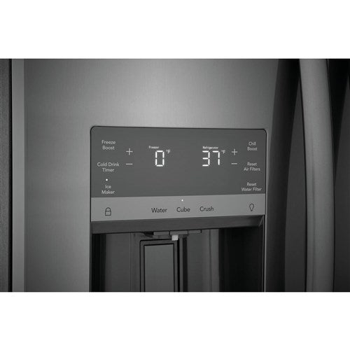 Frigidaire 22.2 CF 36" Counter Depth SxS Refrigerator, Water/Ice Dispense - Black SS