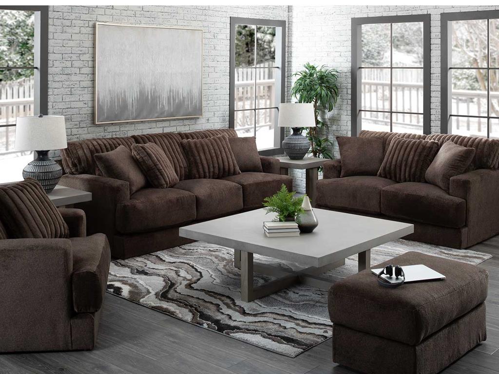 JAC/CAT Eagan Cocktail Ottoman Chocolate