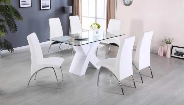 Unique "X" Design Dining Table