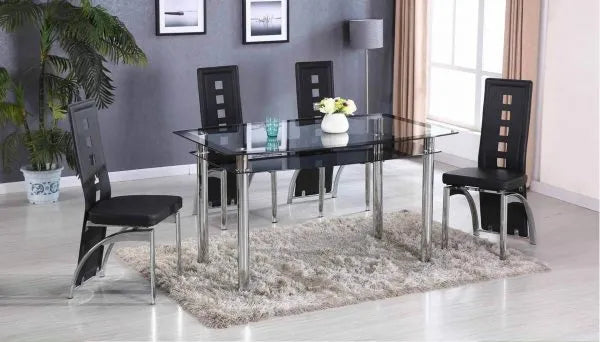 2 -Teir Glass Dining Room Table