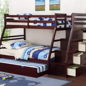 Triple Bunk Bed W/ Staircase